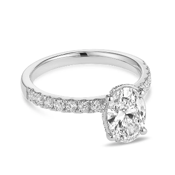 Lab-Grown Oval Diamond Ring
