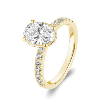 Lab-Grown Oval Diamond Ring