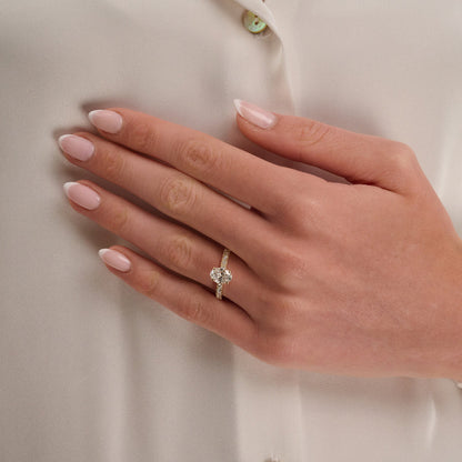 Lab-Grown Oval Diamond Ring