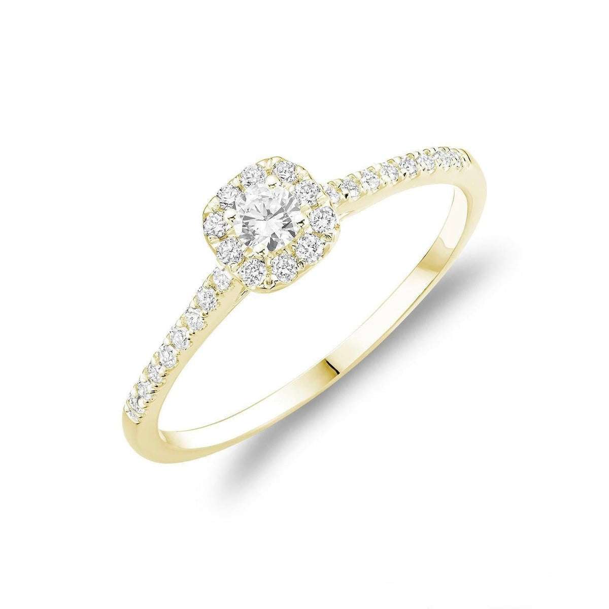 Cushion Diamond Halo Ring/Bridal Ring
