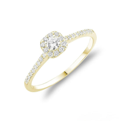 Cushion Diamond Halo Ring/Bridal Ring