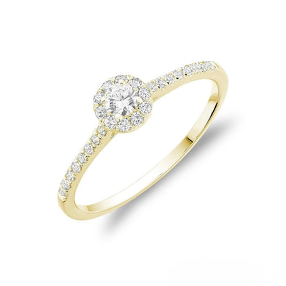 Round Diamond Halo Ring/Bridal Ring