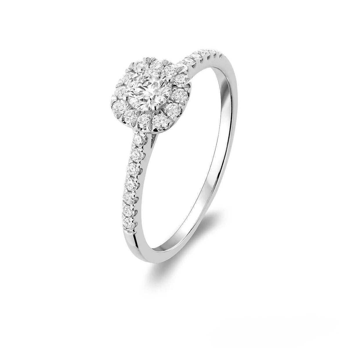 Cushion Diamond Halo Ring/Engagement Ring