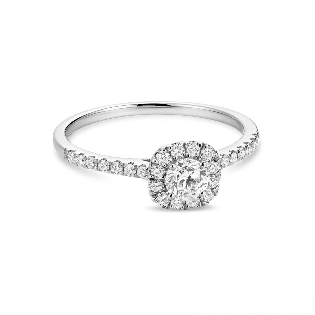 Cushion Diamond Halo Ring/Engagement Ring