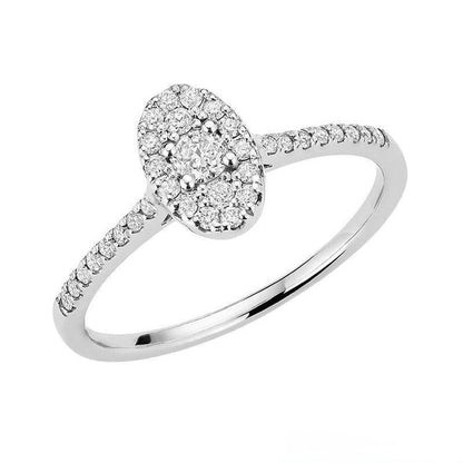 Oval illusion Diamond Ring