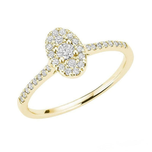 Oval illusion Diamond Ring