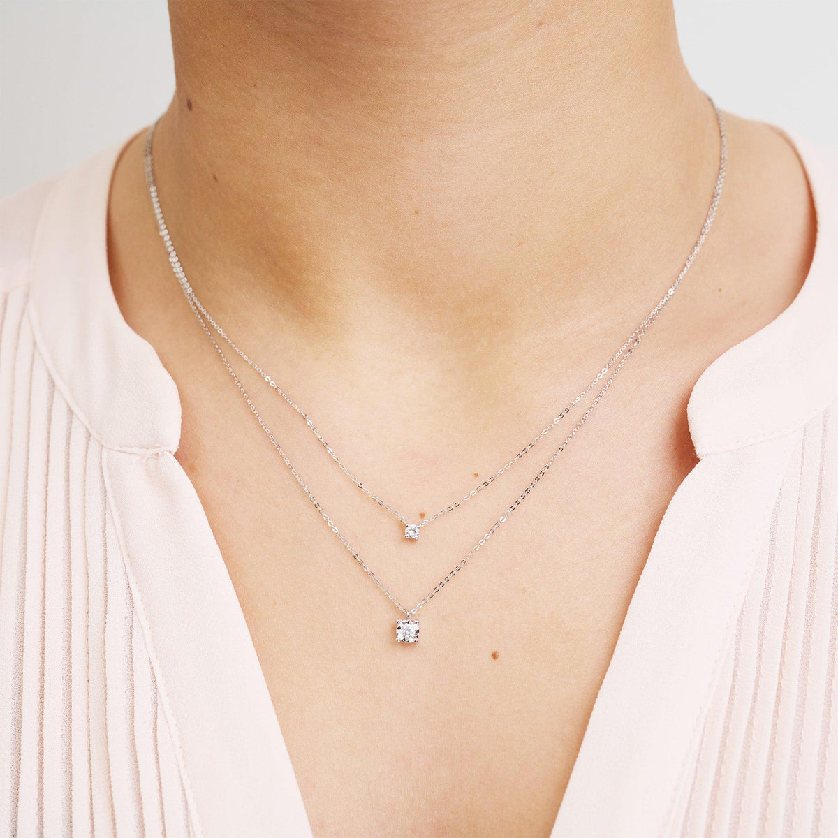 Illusion Solitaire Diamond Pendant