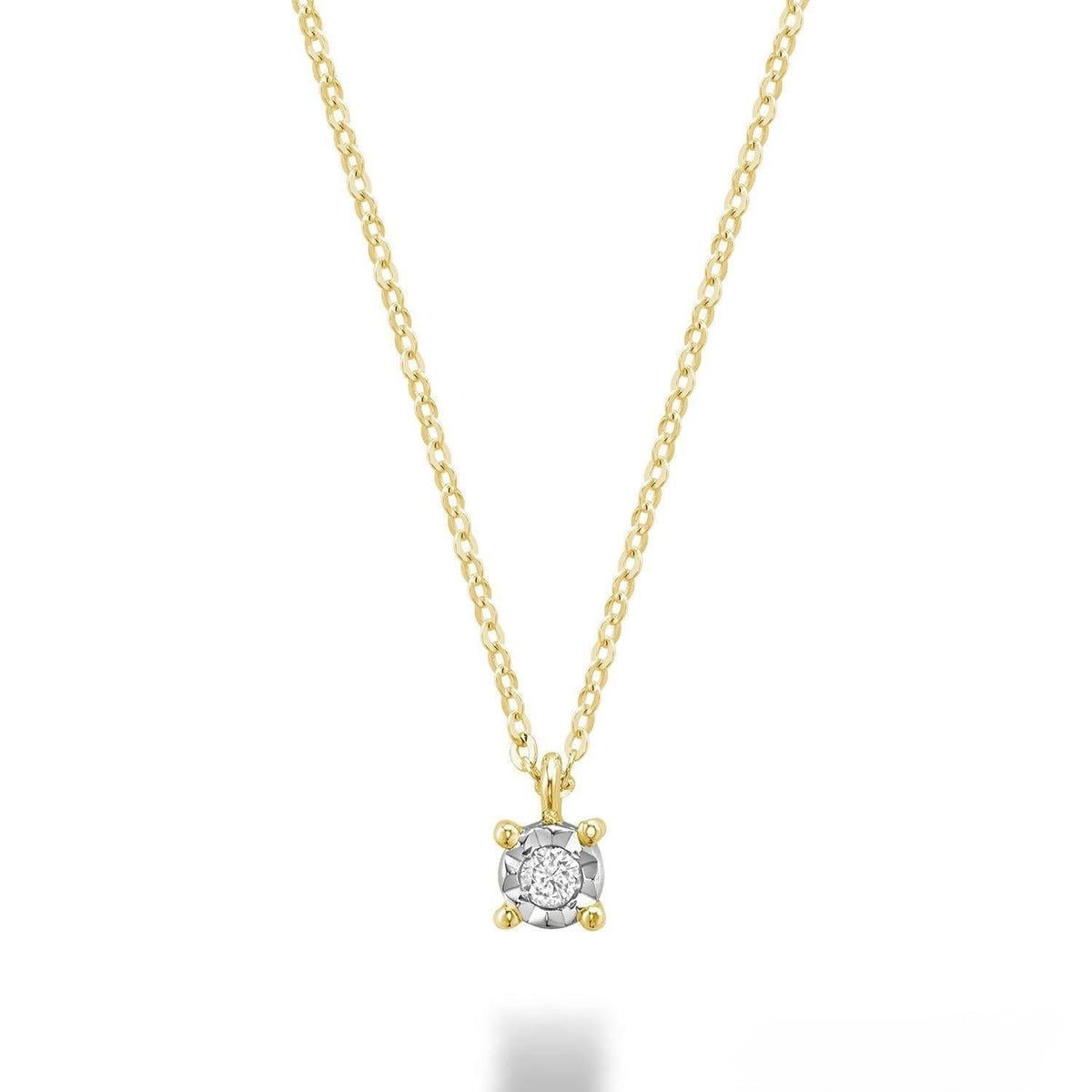Illusion Solitaire Diamond Pendant