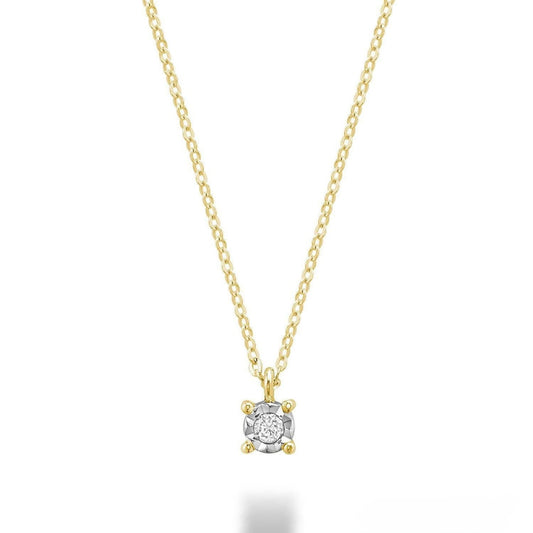 Illusion Solitaire Diamond Pendant