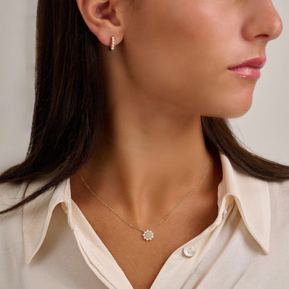 Pearl Huggie Earrings