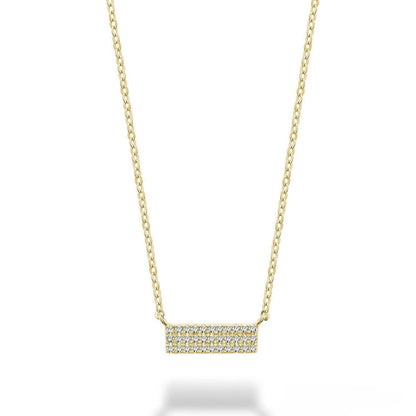 Pave Plate Diamond Necklace