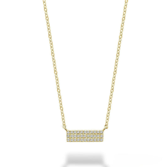 Pave Plate Diamond Necklace