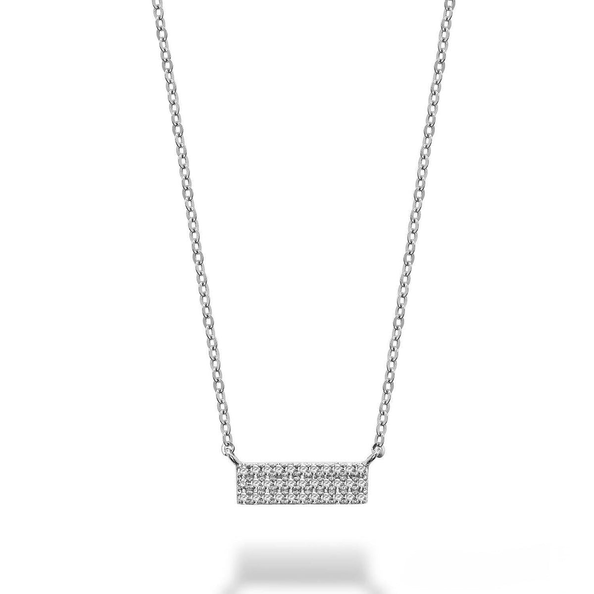 Pave Plate Diamond Necklace