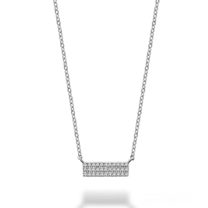 Pave Plate Diamond Necklace