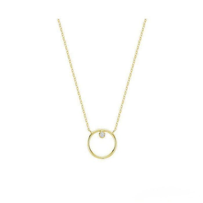 Circle of Life Solitaire Diamond Necklace