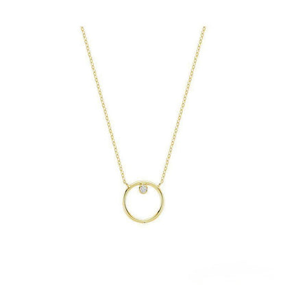 Circle of Life Solitaire Diamond Necklace