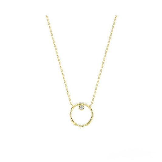 Circle of Life Solitaire Diamond Necklace