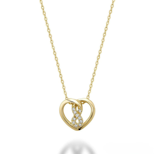 Heart Infinity Diamond Pendant