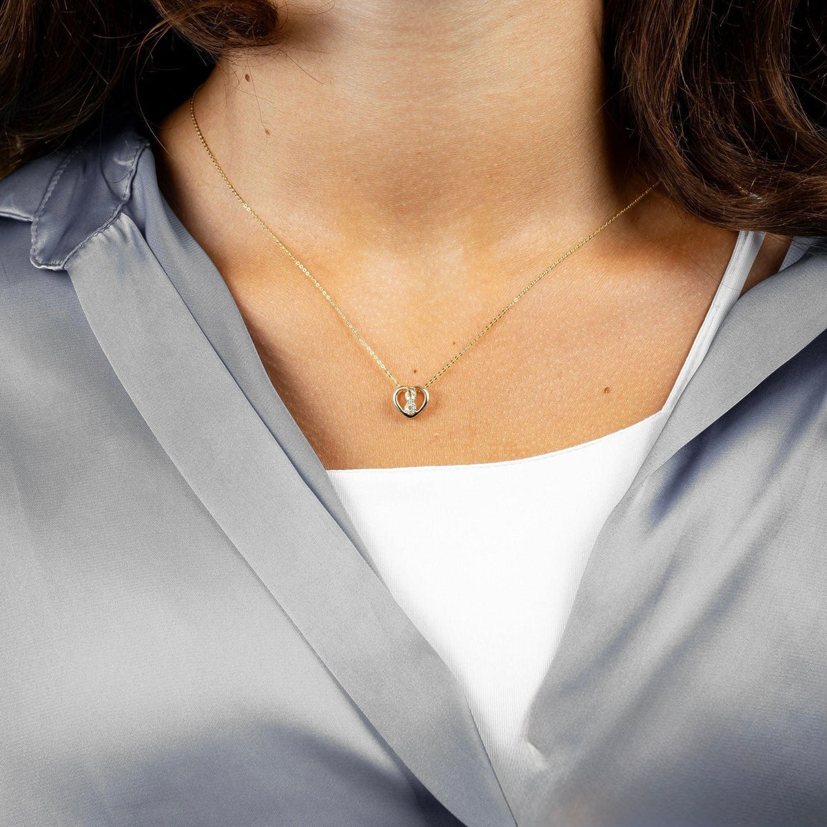 Heart Infinity Diamond Pendant