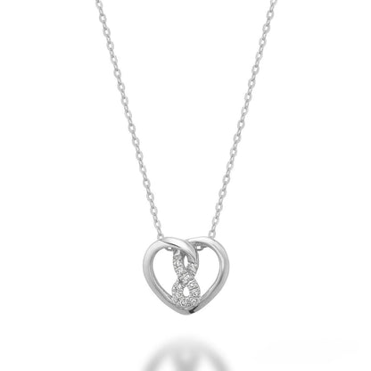 Heart Infinity Diamond Pendant