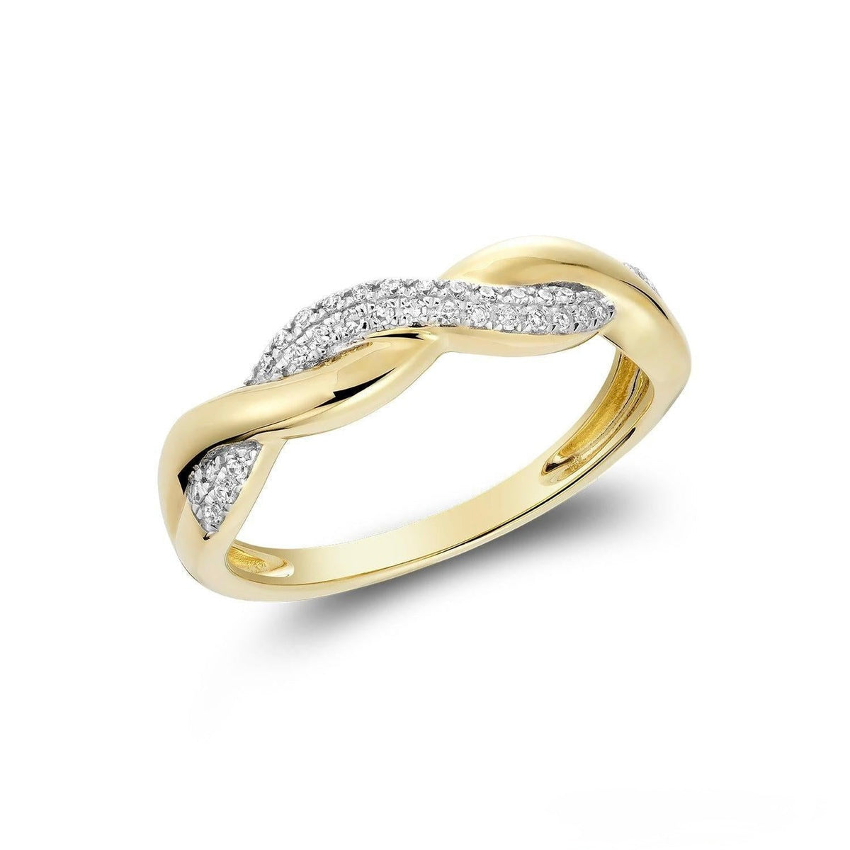 Intertwined Pave Diamond Ring