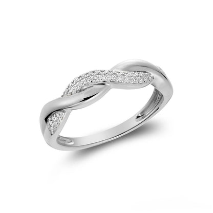 Intertwined Pave Diamond Ring