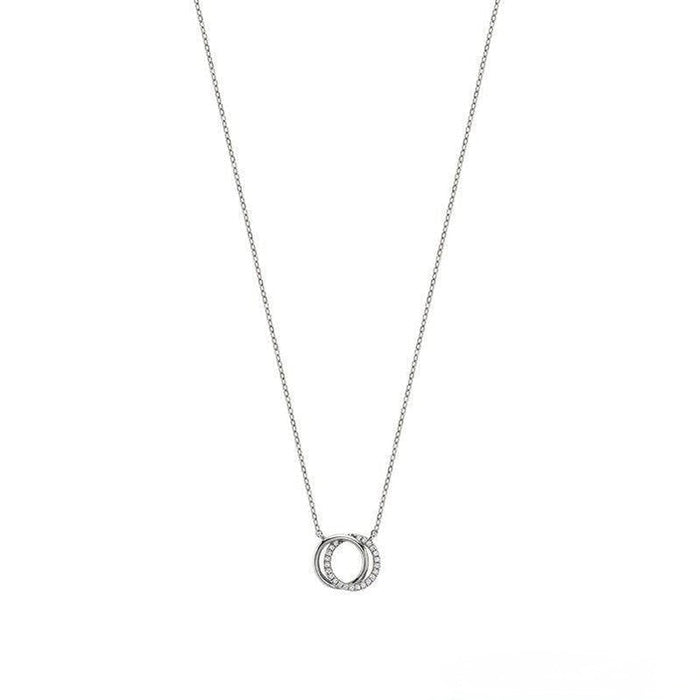 Small Double Circle of Life Diamond Necklace
