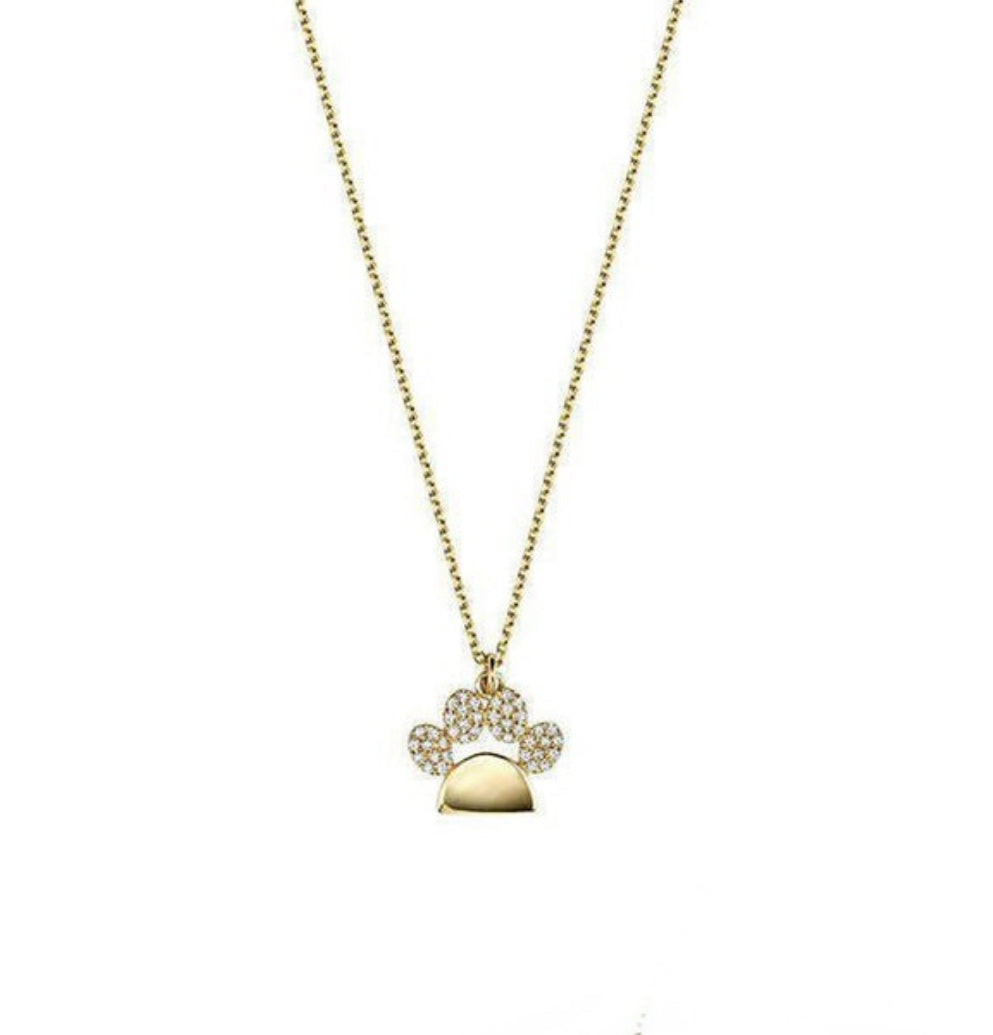 Paw Print Diamond Necklace