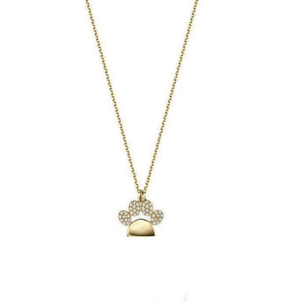 Paw Print Diamond Necklace