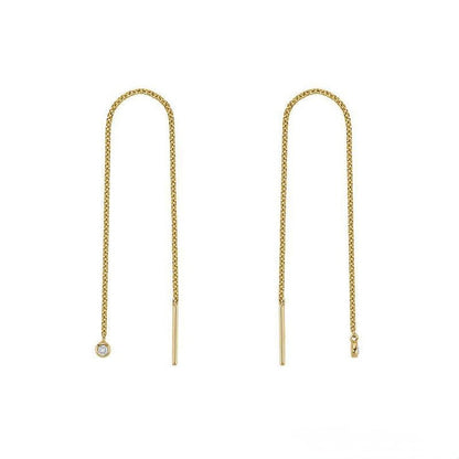 Dangle Chain Diamond Earrings