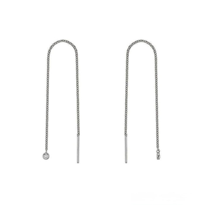 Dangle Chain Diamond Earrings
