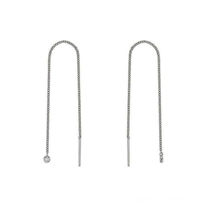 Dangle Chain Diamond Earrings