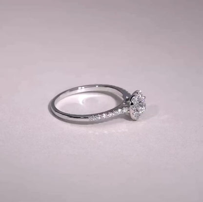 Cushion Diamond Halo Ring/Engagement Ring