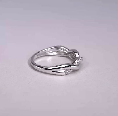 Intertwined Pave Diamond Ring