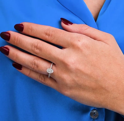 Oval illusion Diamond Ring