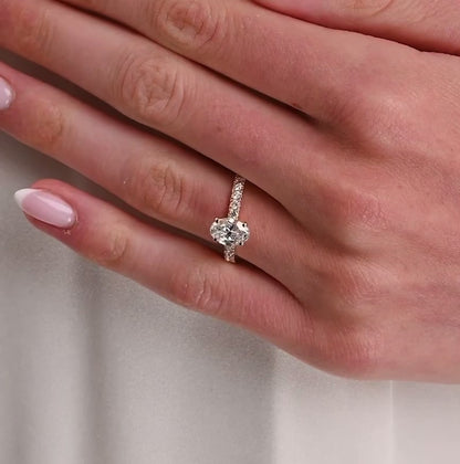 Lab-Grown Oval Diamond Ring