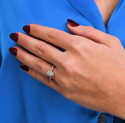 Oval Illusion Diamond Ring/Engagement Ring