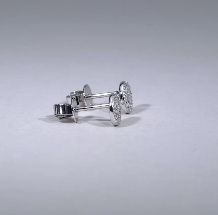 Round Millgrain Diamond Stud Earrings