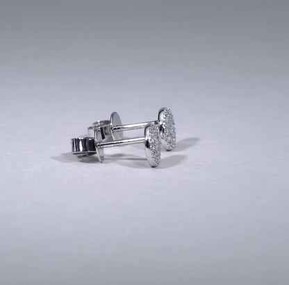 Round Millgrain Diamond Stud Earrings